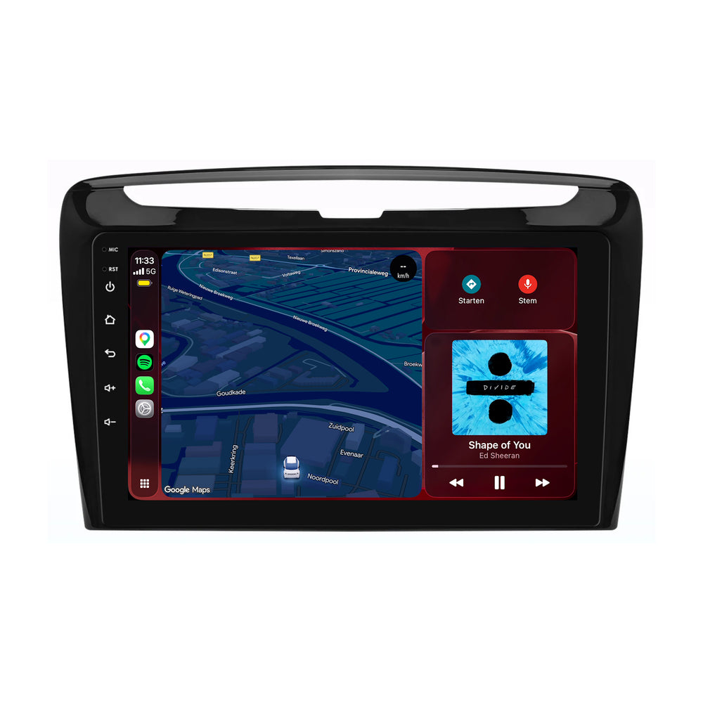 Lancia Ypsilon-radio med CarPlay og Android Auto | 2011–2020 | 9 inch | Android 15 | CTX-7445