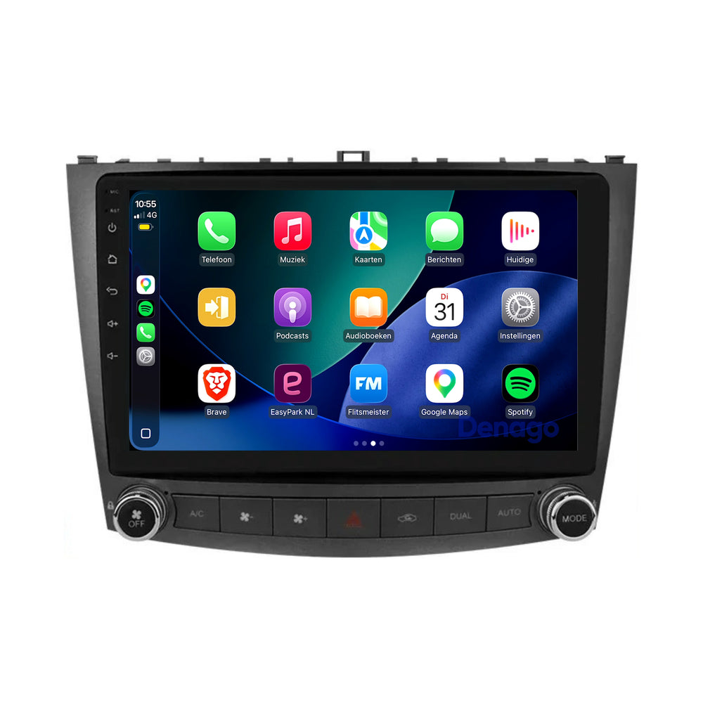 Lexus IS CarPlay autoradio | 2006 t/m 2012 | Denago DNG-A479 | 10 inch | Android 13 | Draadloos CarPlay & Android Auto
