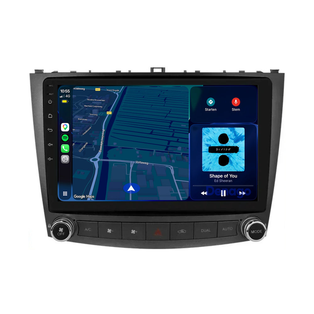 Lexus IS CarPlay autoradio | 2006 t/m 2012 | Denago DNG-A479 | 10 inch | Android 13 | Draadloos CarPlay & Android Auto