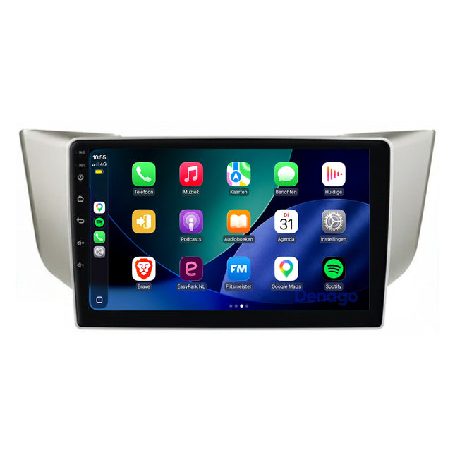 Lexus RX CarPlay autoradio | 2003 t/m 2009 | Denago DNG-A480 | 9 inch | Android 13 | Draadloos CarPlay & Android Auto