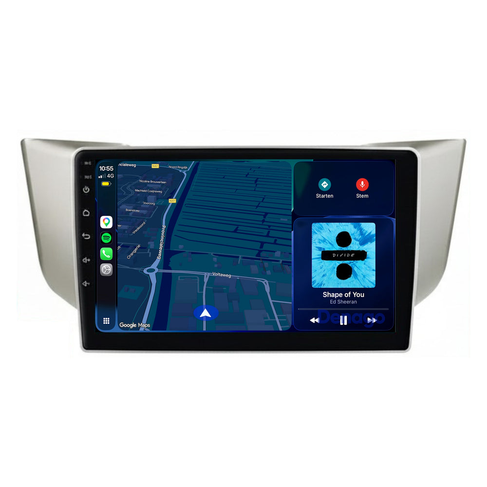 Lexus RX CarPlay autoradio | 2003 t/m 2009 | Denago DNG-A480 | 9 inch | Android 13 | Draadloos CarPlay & Android Auto