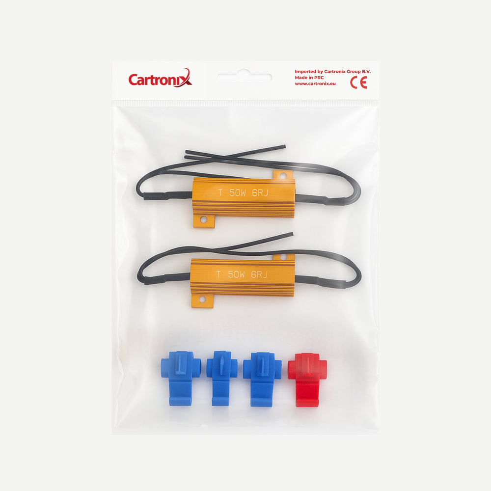 Resistencia CANBUS | 12 V 50 W 6 ohmios | Eliminador de códigos de error | Juego de 2
