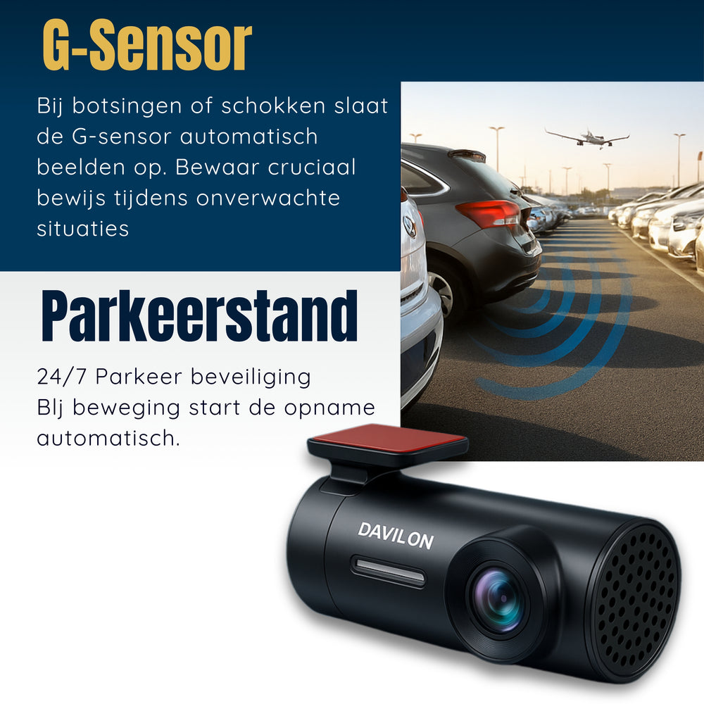 Davilon D1-DUAL Dashcam 4K | Voor & Achter | 2025 APP Model