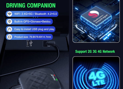 Carlinkit TBox Plus – Android 13 entertainment in je auto | 6+64GB | Netflix & Youtube | Ulta versie