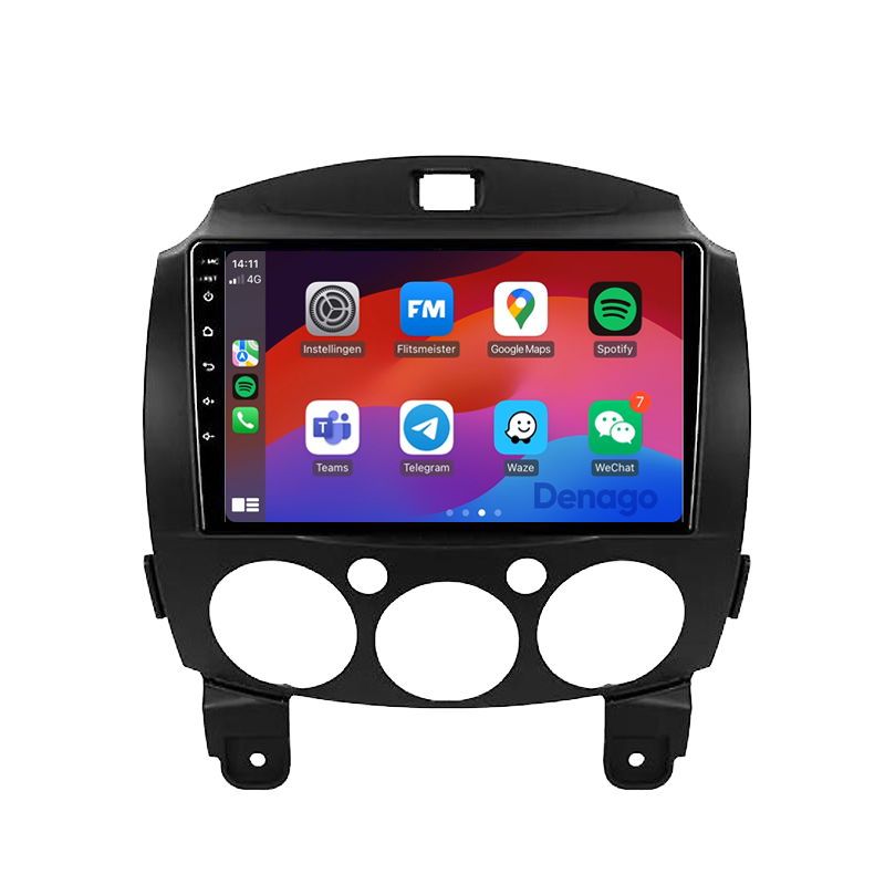 Radio para coche Mazda 2 CarPlay | 2008 a 2014 | Denago DNG-A26 | 9 pulgadas | Androide 13 | CarPlay inalámbrico y Android Auto