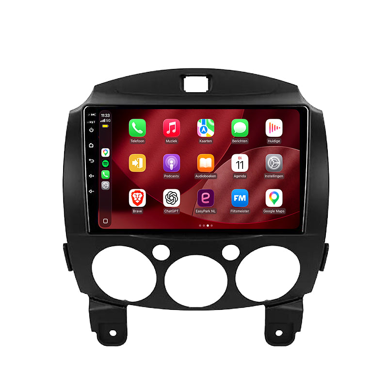 Mazda 2 | Android 15 | 9 inch Autoradio | 2008 t/m 2014 | CarPlay & Android Auto