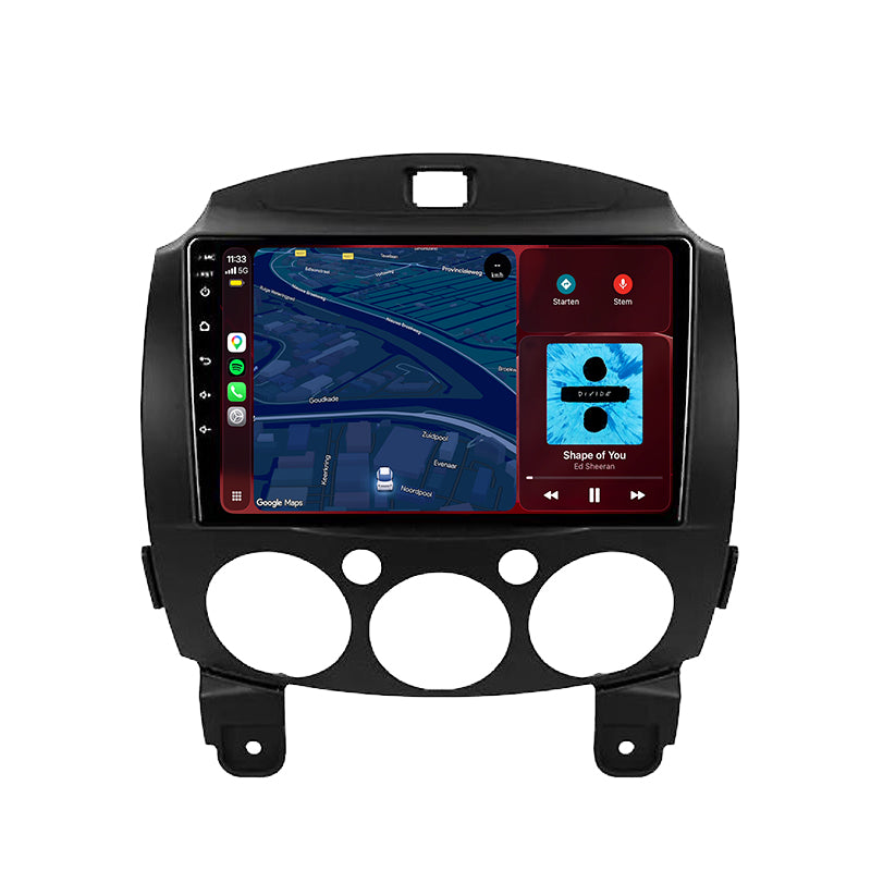 Mazda 2 | Android 15 | 9 inch Autoradio | 2008 t/m 2014 | CarPlay & Android Auto