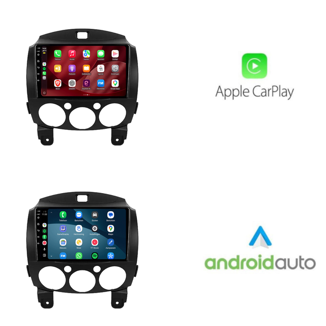 Mazda 2 | Android 15 | 9 inch Autoradio | 2008 t/m 2014 | CarPlay & Android Auto