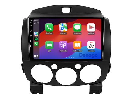 Autoradio Mazda 2 CarPlay | 2008 à 2014 | Denago DNG-A26 | Écran 9 pouces | Android 13 | CarPlay sans fil & Android Auto