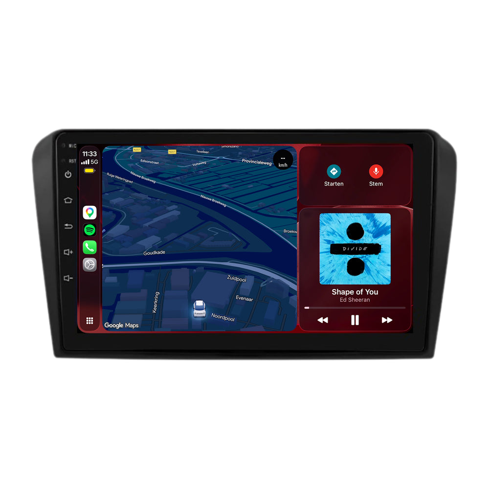 راديو Mazda 3 مع CarPlay وAndroid Auto | 2003–2009 | 9 بوصات | Android 15 | CTX-7467
