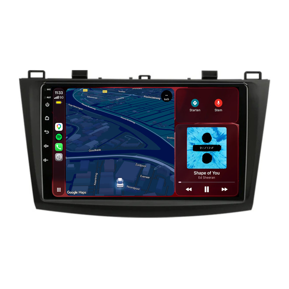 Mazda 3 | Android 15 | 9 inch Autoradio | 2010 t/m 2013 | CarPlay & Android Auto