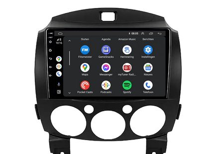 Mazda 2 | Android 13 | Autoradio | 2008 t/m 2014 | CarPlay & Android Auto