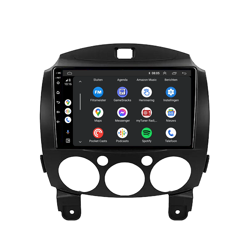 Mazda 2 | Android 13 | Autoradio | 2008 t/m 2014 | CarPlay & Android Auto