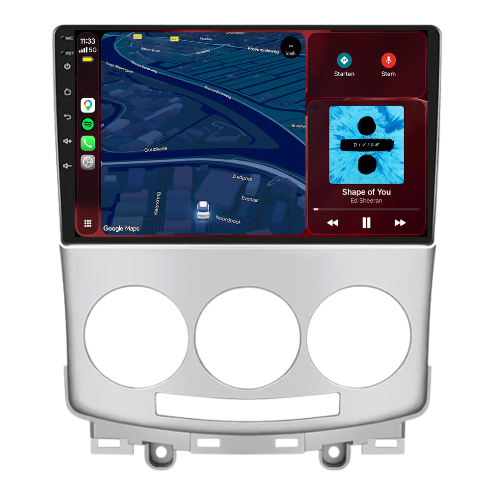 Mazda 5 | Android 15 | 9 inch Autoradio | 2005 t/m 2010 | CarPlay & Android Auto