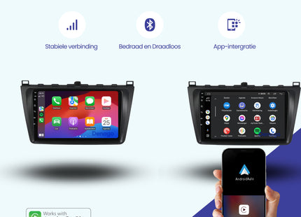 Mazda 6 CarPlay autoradio | 2008 t/m 2012 | Denago DNG-A391 | 9 inch | Android 13 | Draadloos CarPlay & Android Auto