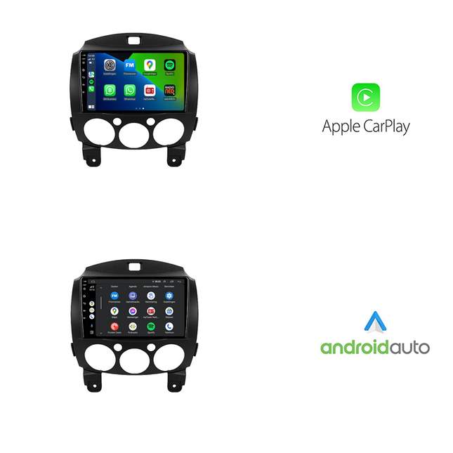Mazda2 | Androide 13 | Radio de coche | 2008 a 2014 | CarPlay y Android Auto