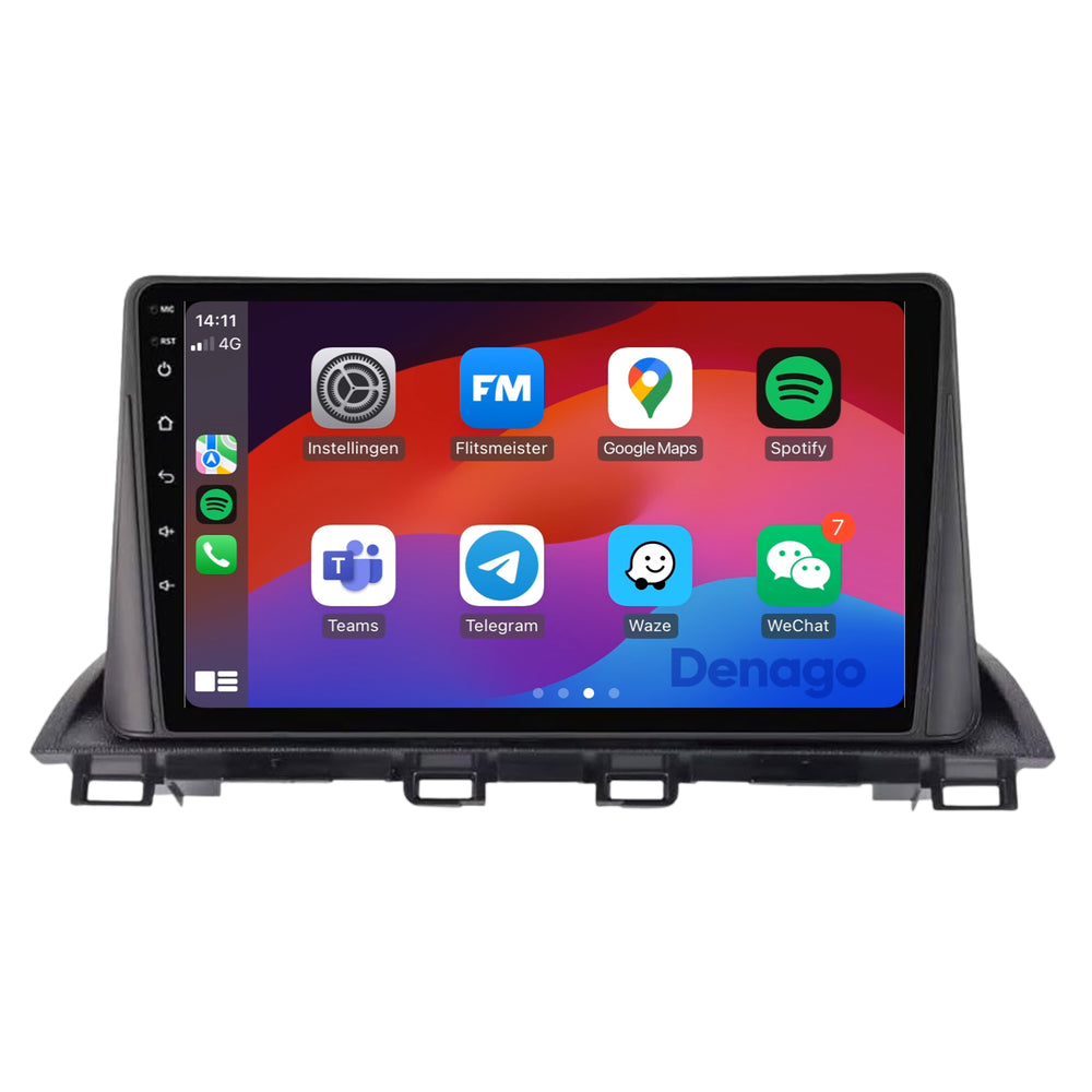 Mazda 3 CarPlay autoradio | 2013 t/m 2017 | Denago DNG-A386 | 9 inch | Android 13 | Draadloos CarPlay & Android Auto