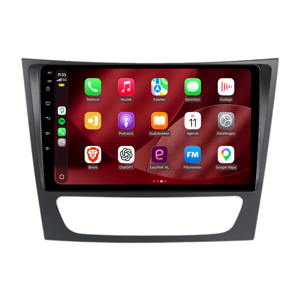 Mercedes E-Klasse W211, CLS W219 & G-Klasse W463 CarPlay & Android Auto radio | 2002 t/m 2010 | 9 inch | Android 15 | CTX-7188