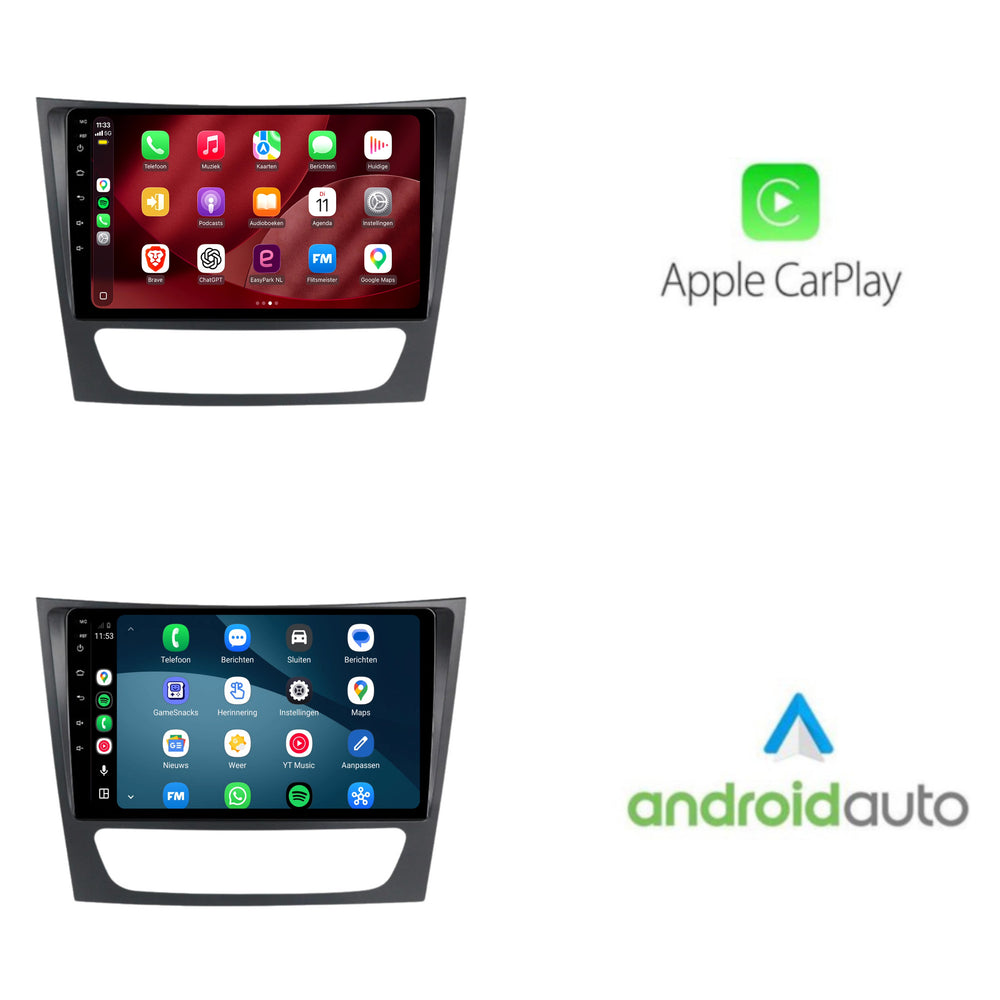 Mercedes E-Klasse W211, CLS W219 & G-Klasse W463 CarPlay & Android Auto radio | 2002 t/m 2010 | 9 inch | Android 15 | CTX-7188