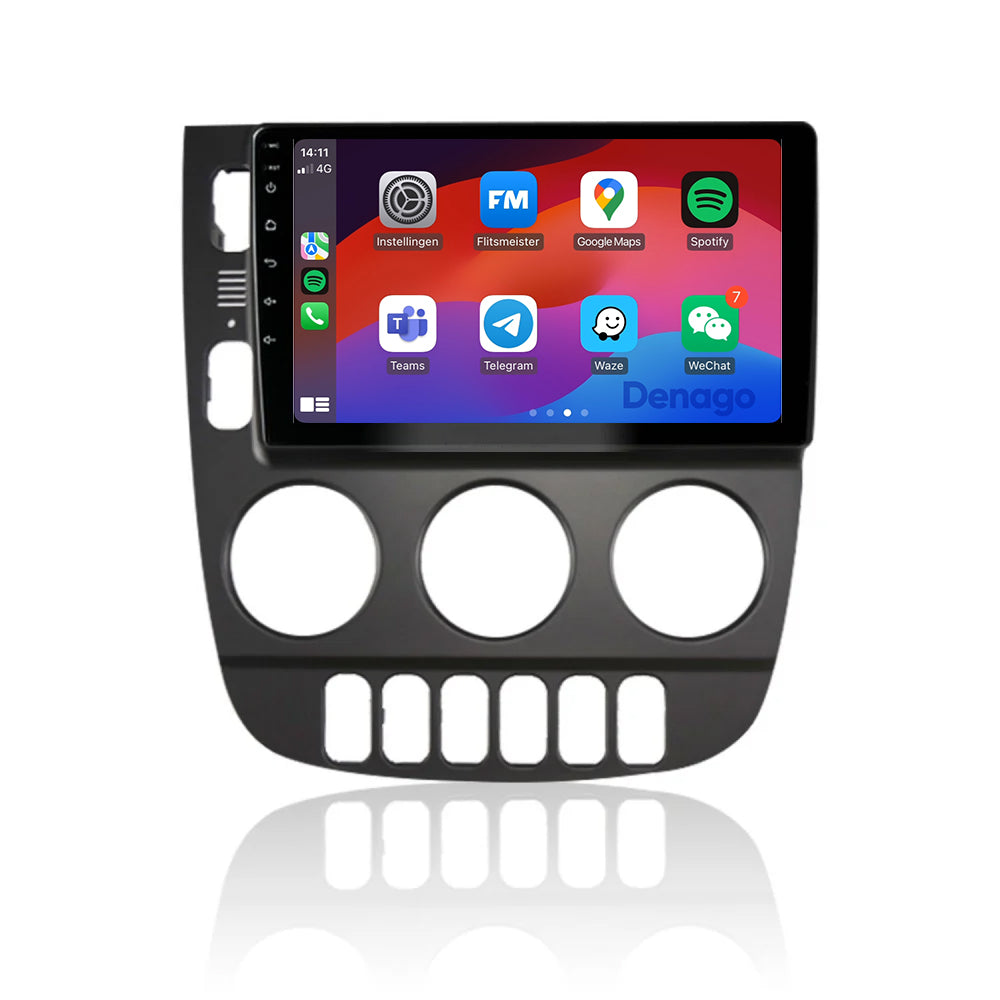 Radio para coche Mercedes ML CarPlay | 1999 a 2004 | Denago DNG-A104 | 9 pulgadas | Androide 13 | CarPlay inalámbrico y Android Auto | Marco color madera