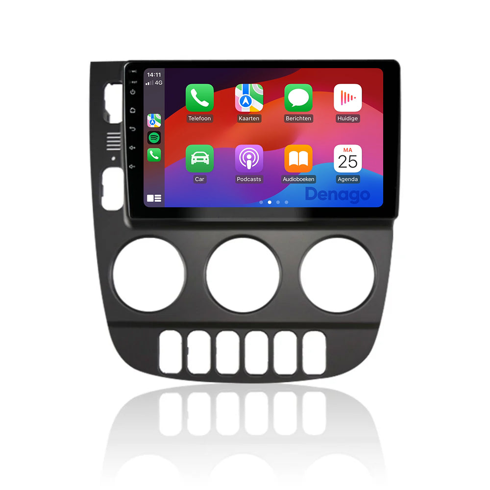 Radio para coche Mercedes ML CarPlay | 1999 a 2004 | Denago DNG-A104 | 9 pulgadas | Androide 13 | CarPlay inalámbrico y Android Auto | Marco color madera