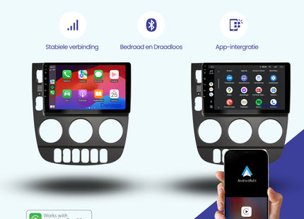 Mercedes ML CarPlay autoradio | 1999 t/m 2004 | Denago DNG-A366 | 9 inch | Android 13 | Draadloos CarPlay & Android Auto | Extra Side Button