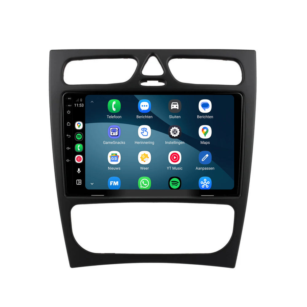 Mercedes C-Klasse W203 | Android 15 | 9 inch Autoradio | 2000 t/m 2004 | CarPlay & Android Auto