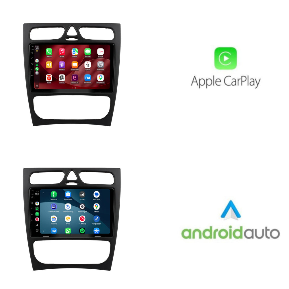 Mercedes C-Klasse W203 | Android 15 | 9 inch Autoradio | 2000 t/m 2004 | CarPlay & Android Auto