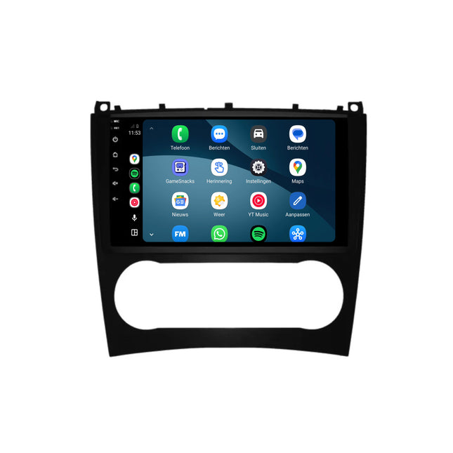 Autoradio CarPlay e Android Auto per Mercedes C-Klasse W203 / CLC W203 / CLK W209 | 2004–2011 | 9 pollici | Android 15 | CTX-7238