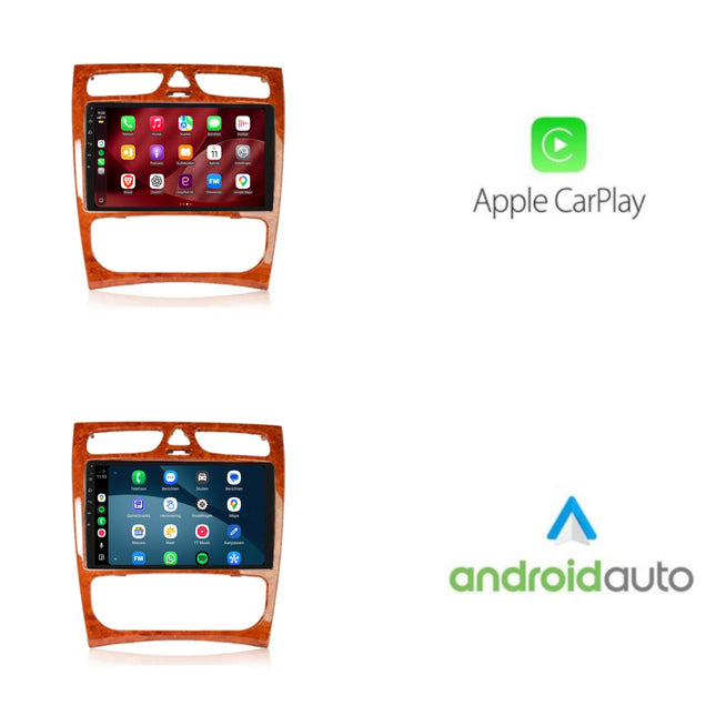 Mercedes C-Klasse W203 CarPlay- og Android Auto-radio | 2000–2004 | 9 tommer | Android 15 | CTX-7203