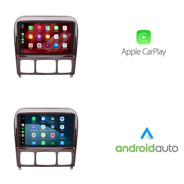 Mercedes S-Klass bilradio med CarPlay och Android Auto | 1999 till 2005 | 9 tum | Android 15 | CTX-7092