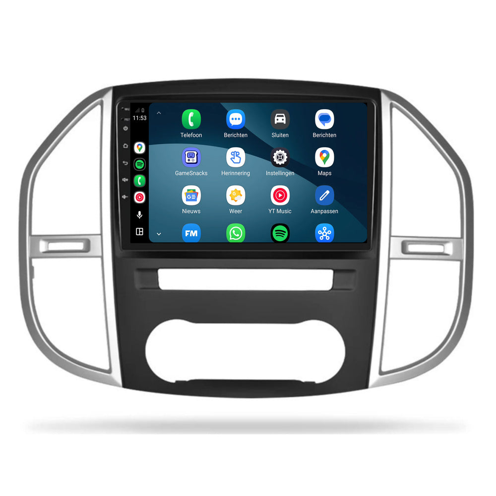 Mercedes Vito | Android 15 | 9 inch Autoradio | 2015 t/m 2024 | CarPlay & Android Auto