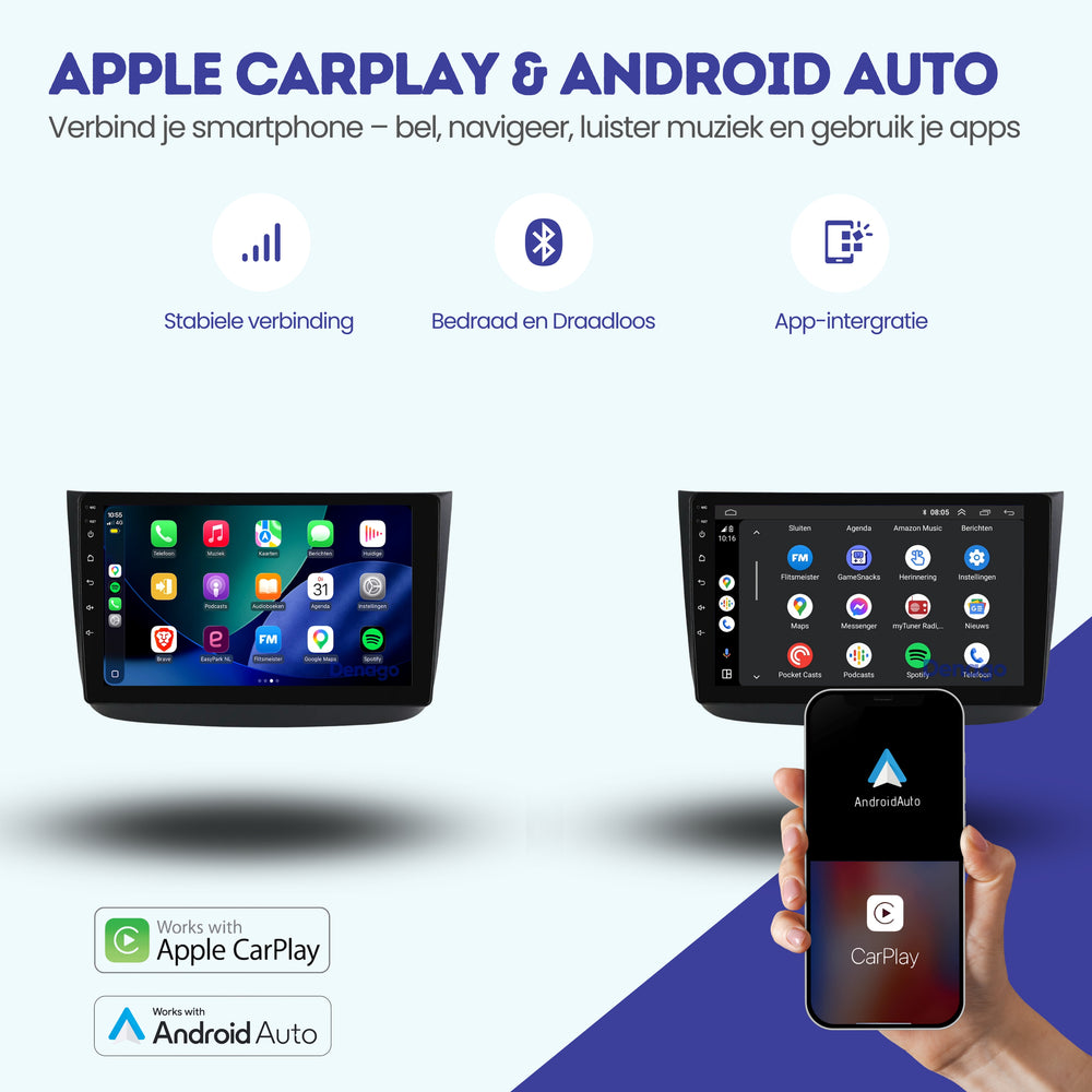 Mercedes Vito CarPlay autoradio | 2006 t/m 2014 | Denago DNG-A468 | 9 inch | Android 13 | Draadloos CarPlay & Android Auto