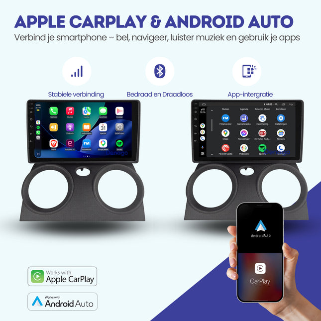 Mitsubishi Colt CarPlay autoradio | 2004 t/m 2014 | Denago DNG-A389 | 10 inch | Android 13 | Draadloos CarPlay & Android Auto