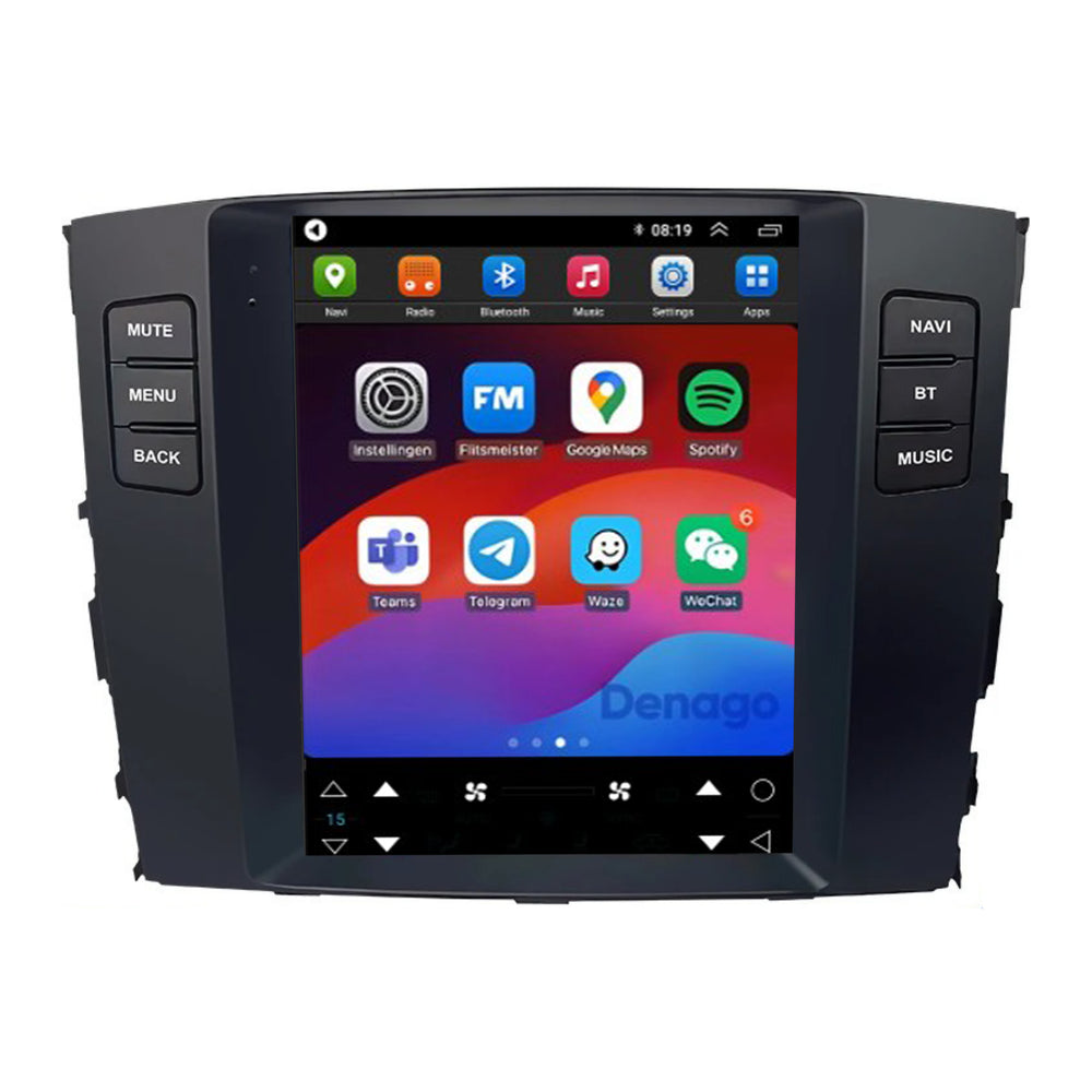 Mitsubishi Pajero CarPlay autoradio | 2006 t/m 2014 | Denago DNG-A414 | 10 inch Tesla Style | Android 13 | Draadloos CarPlay & Android Auto