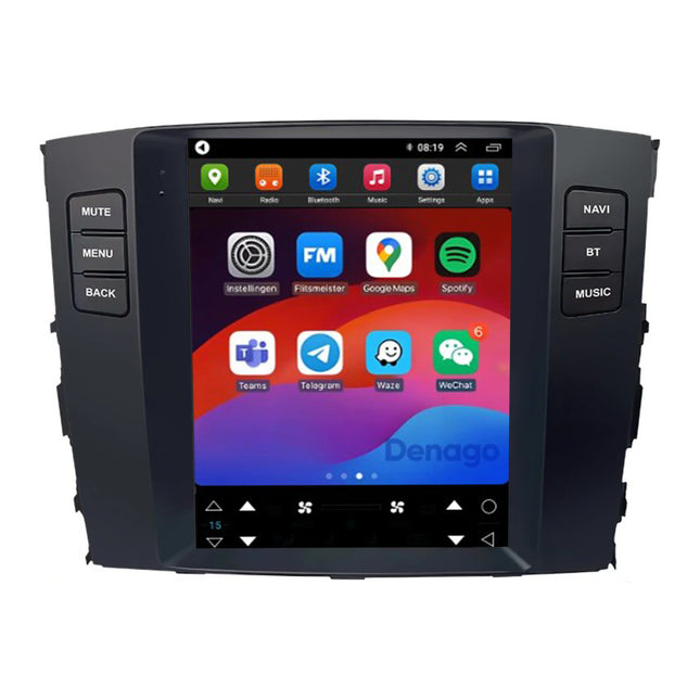 Mitsubishi Pajero CarPlay autoradio | 2006 t/m 2014 | Denago DNG-A414 | 10 inch Tesla Style | Android 13 | Draadloos CarPlay & Android Auto
