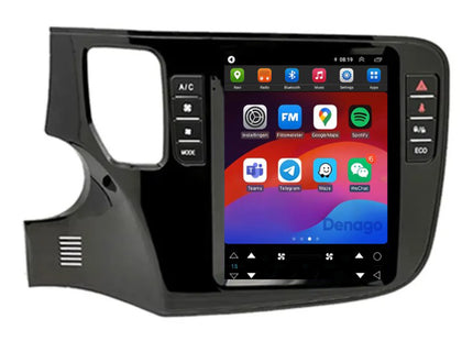 Mitsubishi Outlander CarPlay autoradio | 2012 t/m 2019 | Denago DNG-A412 | 10 inch Tesla Style | Android 13 | Draadloos CarPlay & Android Auto