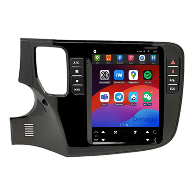 Mitsubishi Outlander CarPlay autoradio | 2012 t/m 2019 | Denago DNG-A412 | 10 inch Tesla Style | Android 13 | Draadloos CarPlay & Android Auto
