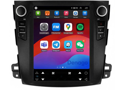 Mitsubishi Outlander CarPlay autoradio | 2008 t/m 2012 | Denago DNG-A413 | 10 inch Tesla Style | Android 13 | Draadloos CarPlay & Android Auto