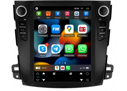 Mitsubishi Outlander Tesla Style | Android 13 | Autoradio | 2008 t/m 2012 | CarPlay & Android Auto