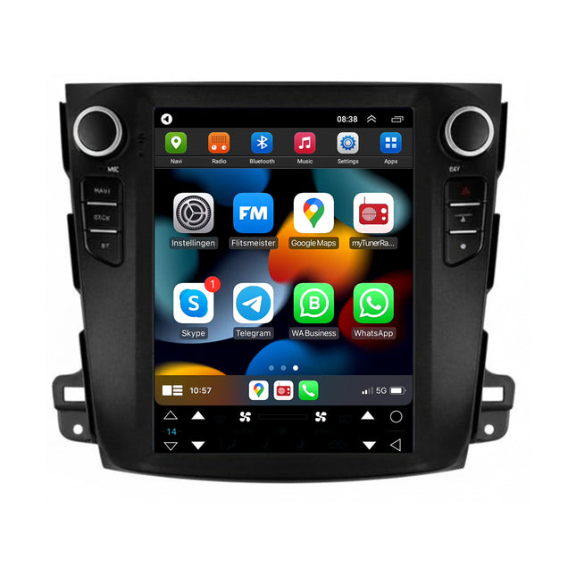 Mitsubishi Outlander Tesla Style | Android 13 | Autoradio | 2008 t/m 2012 | CarPlay & Android Auto