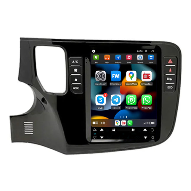 Mitsubishi Outlander Tesla Style | Android 13 | Autoradio | 2012 t/m 2019 | CarPlay & Android Auto