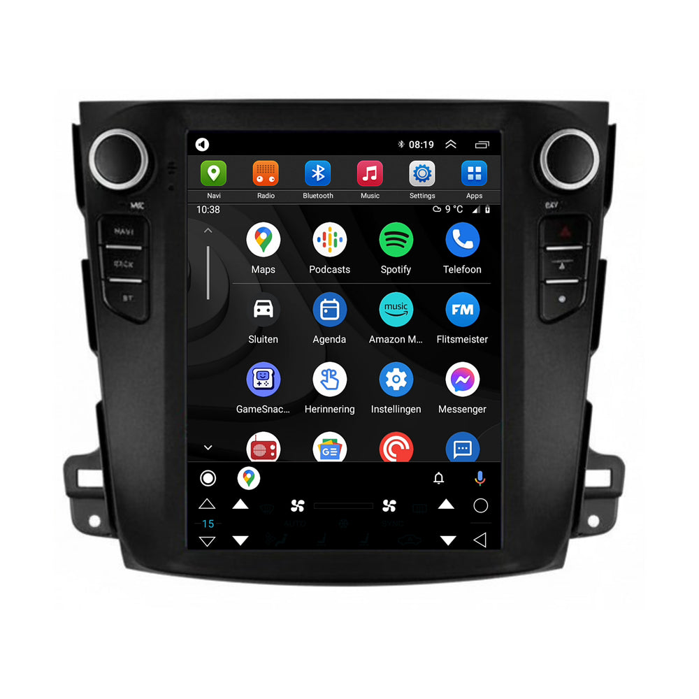 Mitsubishi Outlander Tesla Style | Android 13 | Autoradio | 2008 t/m 2012 | CarPlay & Android Auto