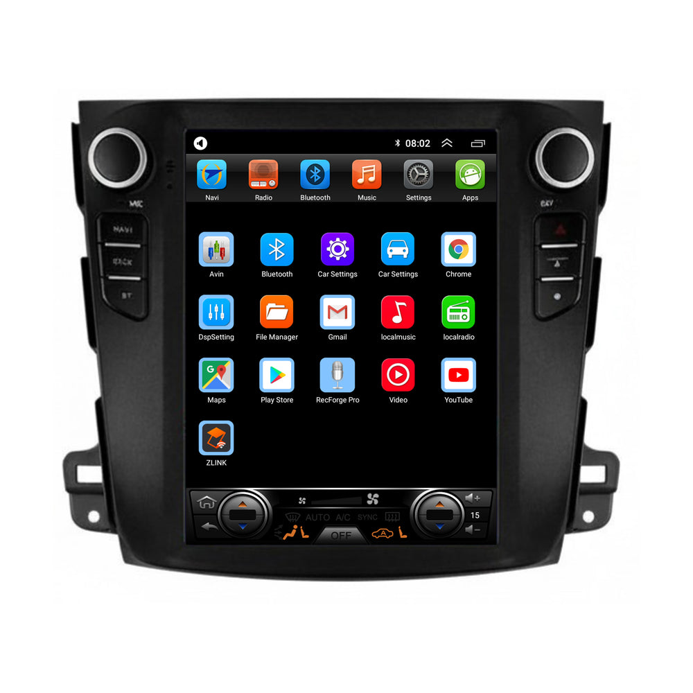 Mitsubishi Outlander Tesla Style | Android 13 | Autoradio | 2008 t/m 2012 | CarPlay & Android Auto