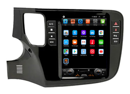 Mitsubishi Outlander Tesla Style | Android 13 | Autoradio | 2012 t/m 2019 | CarPlay & Android Auto