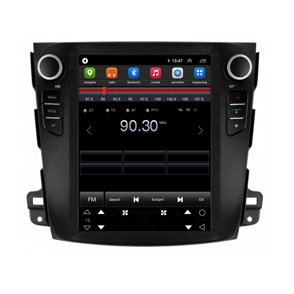 Mitsubishi Outlander Tesla Style | Android 13 | Autoradio | 2008 t/m 2012 | CarPlay & Android Auto
