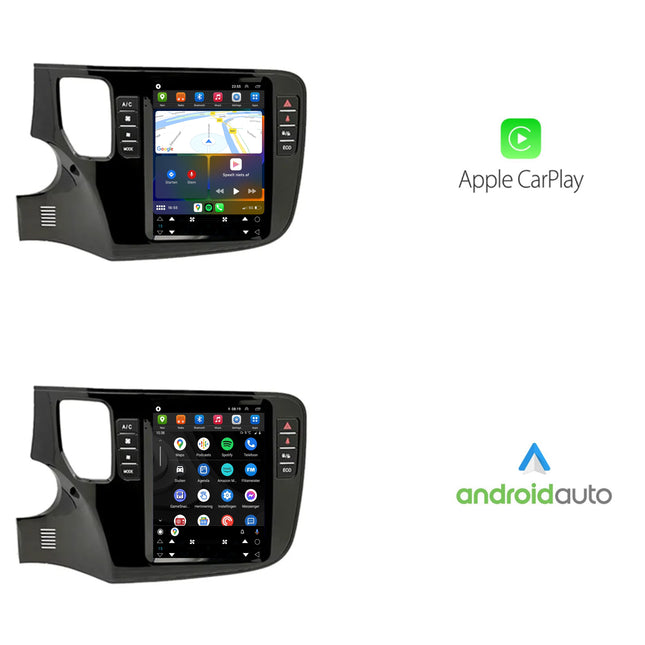 Mitsubishi Outlander Tesla Style | Android 13 | Autoradio | 2012 t/m 2019 | CarPlay & Android Auto