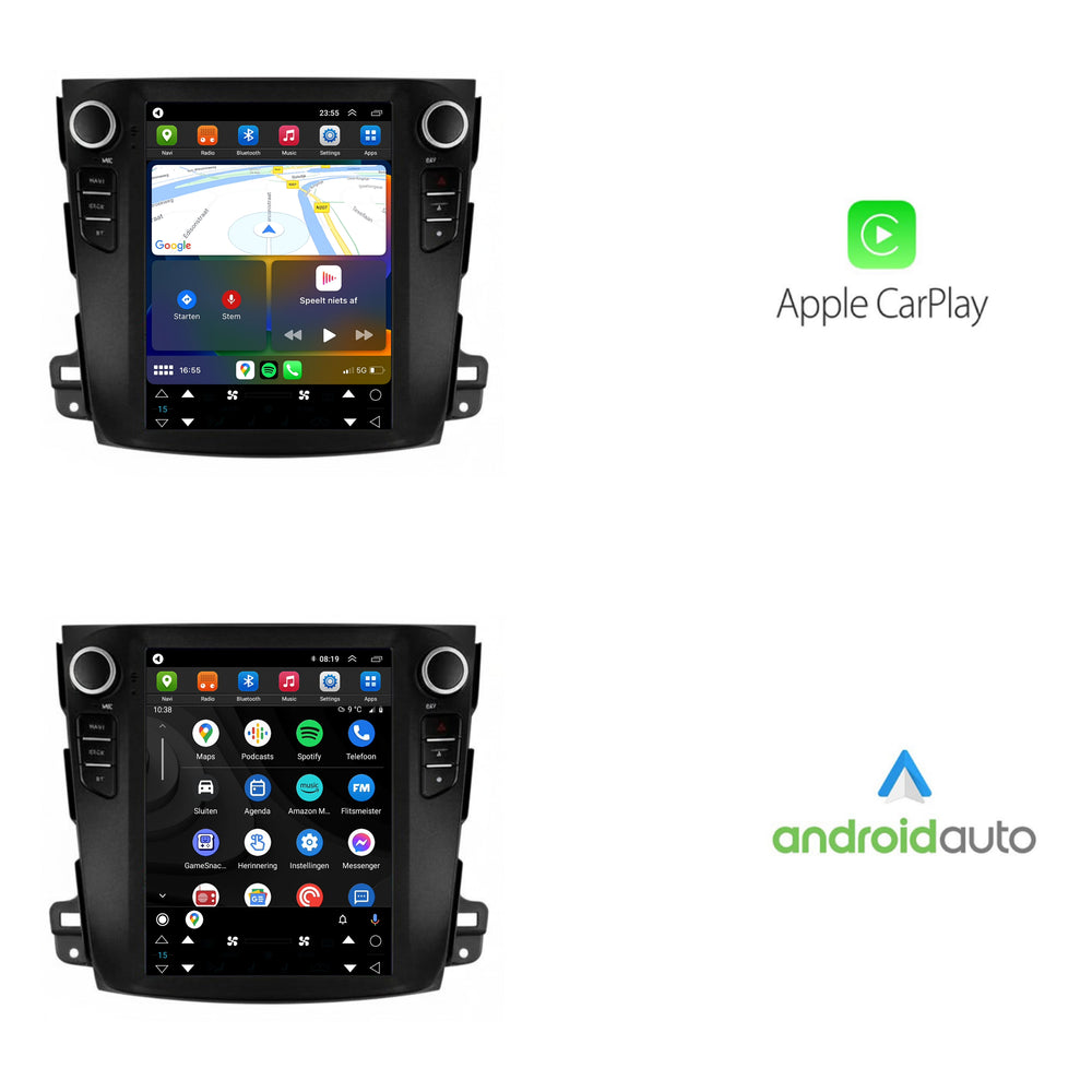 Mitsubishi Outlander Tesla Style | Android 13 | Autoradio | 2008 t/m 2012 | CarPlay & Android Auto