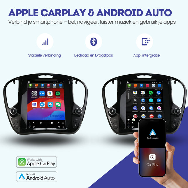 Nissan Juke CarPlay autoradio | 2010 t/m 2019 | Denago DNG-A421 | 9.7 inch Tesla Style | Android 13 | Draadloos CarPlay & Android Auto