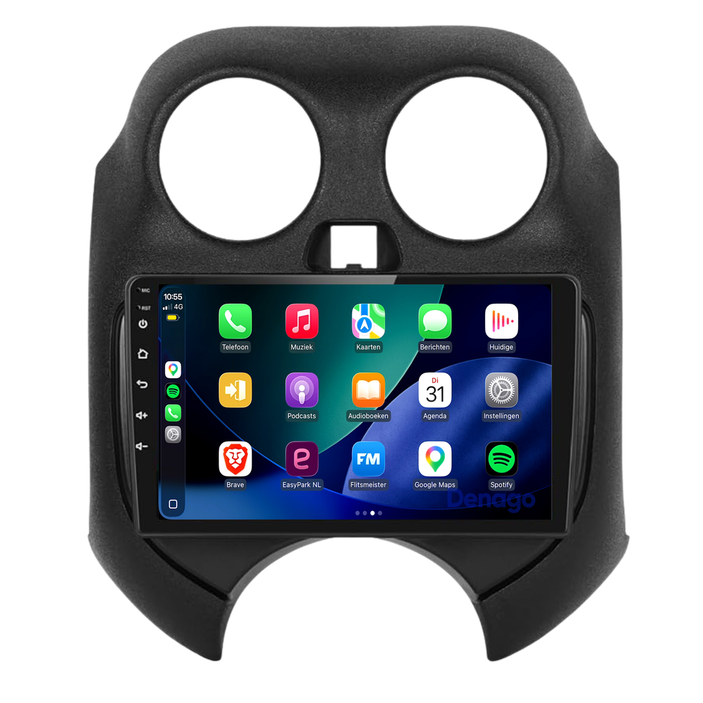 Nissan Micra CarPlay autoradio | 2011 t/m 2016 | Denago DNG-A403 | 9 inch | Android 13 | Draadloos CarPlay & Android Auto